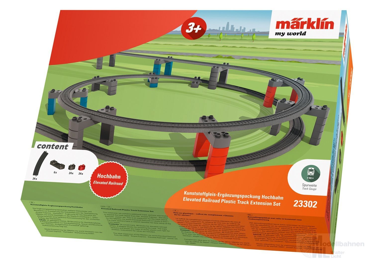 Märklin 23302 - Gleisergänzungspackung zur Hochbahn H0/MyWorld Märklin 23302 - Gleisergänzungspackung zur Hochbahn H0/MyWorld