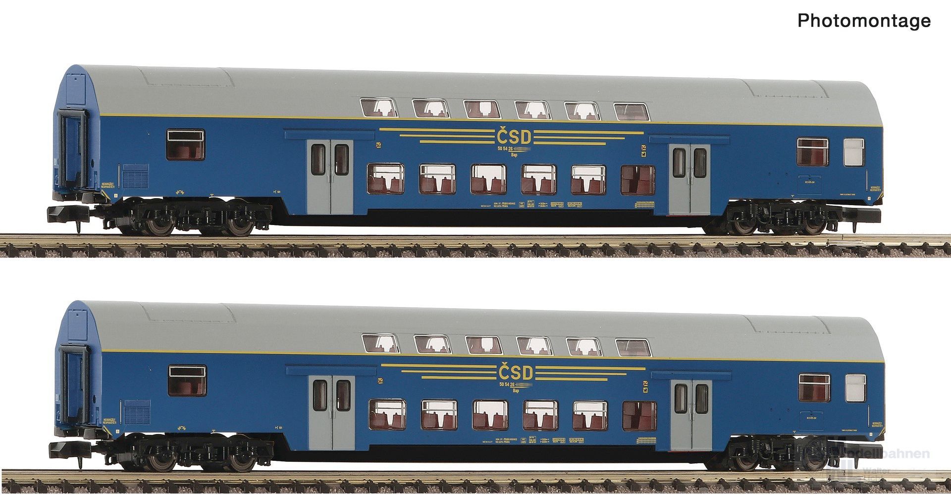Fleischmann 6260092 - Doppelstockwagen Set CSD Ep.IV 2.tlg. N 1:160