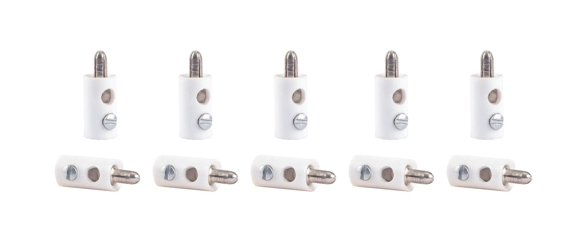 Viessmann 6878 - Querlochstecker 10 Stück weiß