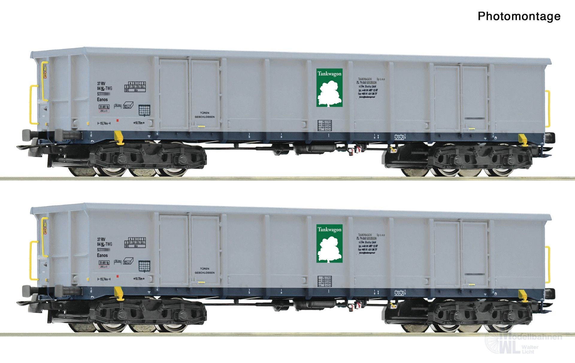 Roco 6600295 - Güterwagen offen TANKWAGON Ep.VI 2.tlg. H0/GL