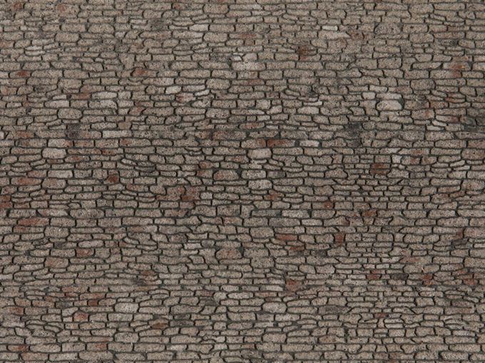 Noch 60371 - 3D-Strukturfolie Bruchsteinmauerwerk 28 x 10 cm H0 1:87