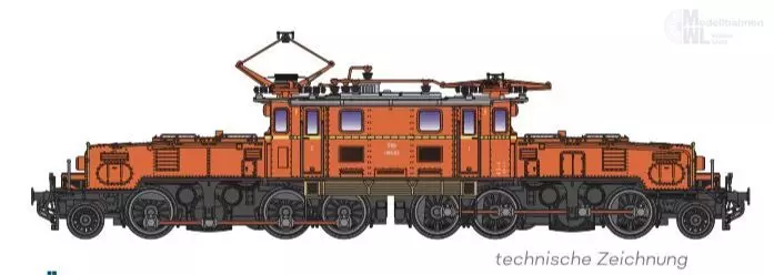 Jägerndorfer Modellbahn 60200_2 - E-Lok Rh 1189 ÖBB Ep.IV blutorange N 1:160