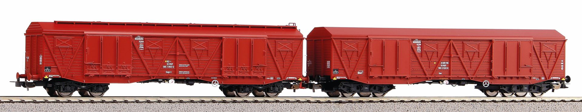 34054_58232 Piko 58232 - Güterwagen Set PKP Ep.V 401Ka Gags-t + 401Ka Gas 2.tlg. H0/GL