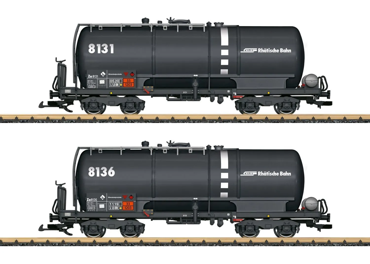 LGB 47835 - Kesselwagen-Set RhB Ep.VI 2.tlg 1:22,5