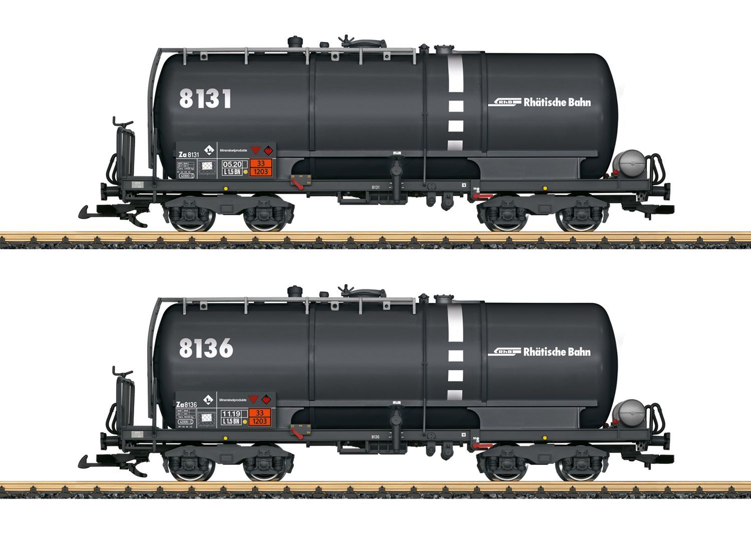 LGB 47835 - Kesselwagen-Set RhB Ep.VI 2.tlg 1:22,5