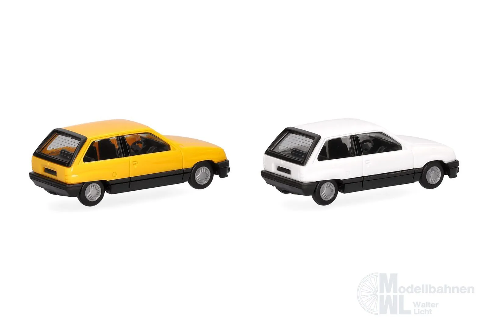 Herpa 014298 - MiKi Opel Corsa A SR gelb/weiß 2 Stück H0 1:87