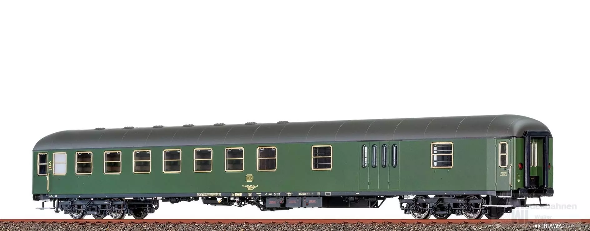 Brawa 58138 - Halbgepäckwagen DB Ep.IV BDm272 H0/GL Basic+ LED