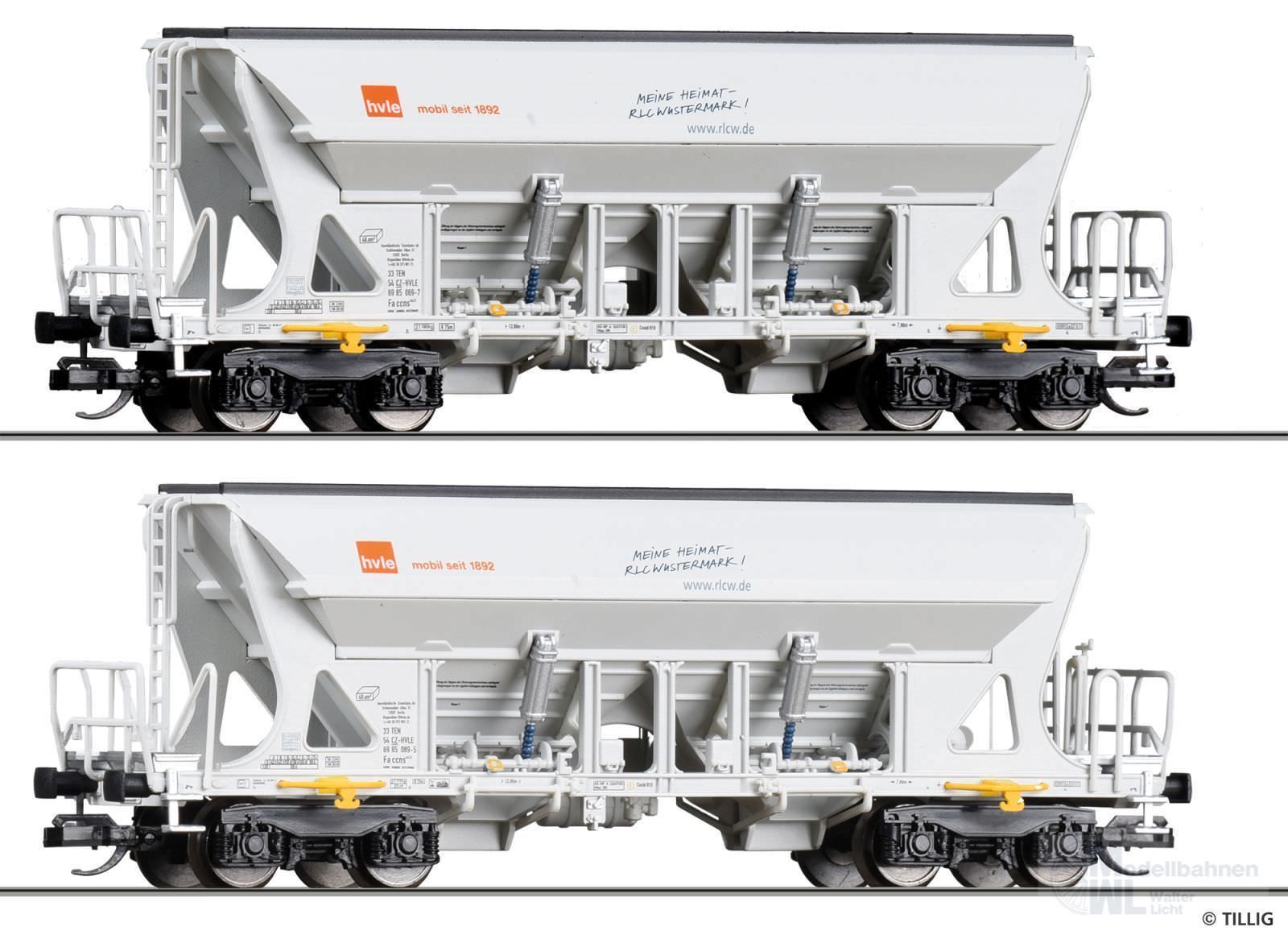 Tillig 01039 - Selbstentladewagen Set HVLE Ep.VI 2.tlg. TT 1:120