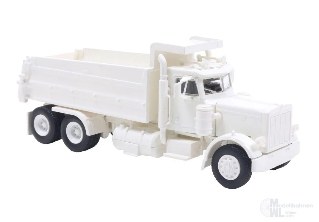 Brekina 10226 - Peterbilt 359 Kipper als weißer Bausatz H0 1:87