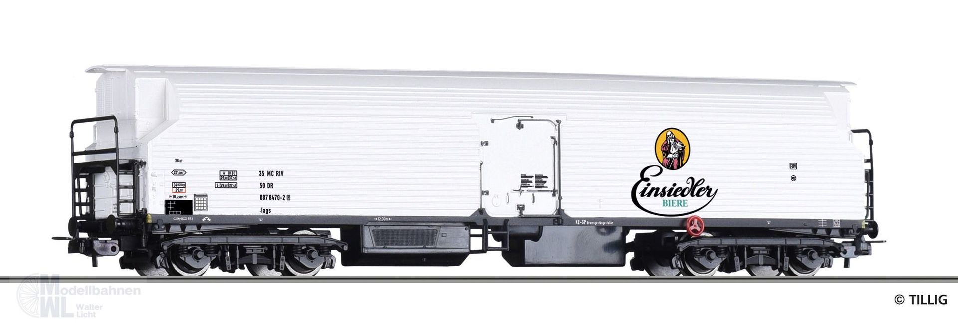 Tillig 77047 - Maschinenkühlwagen DR Ep.IV Einsiedler Brauhaus H0/GL