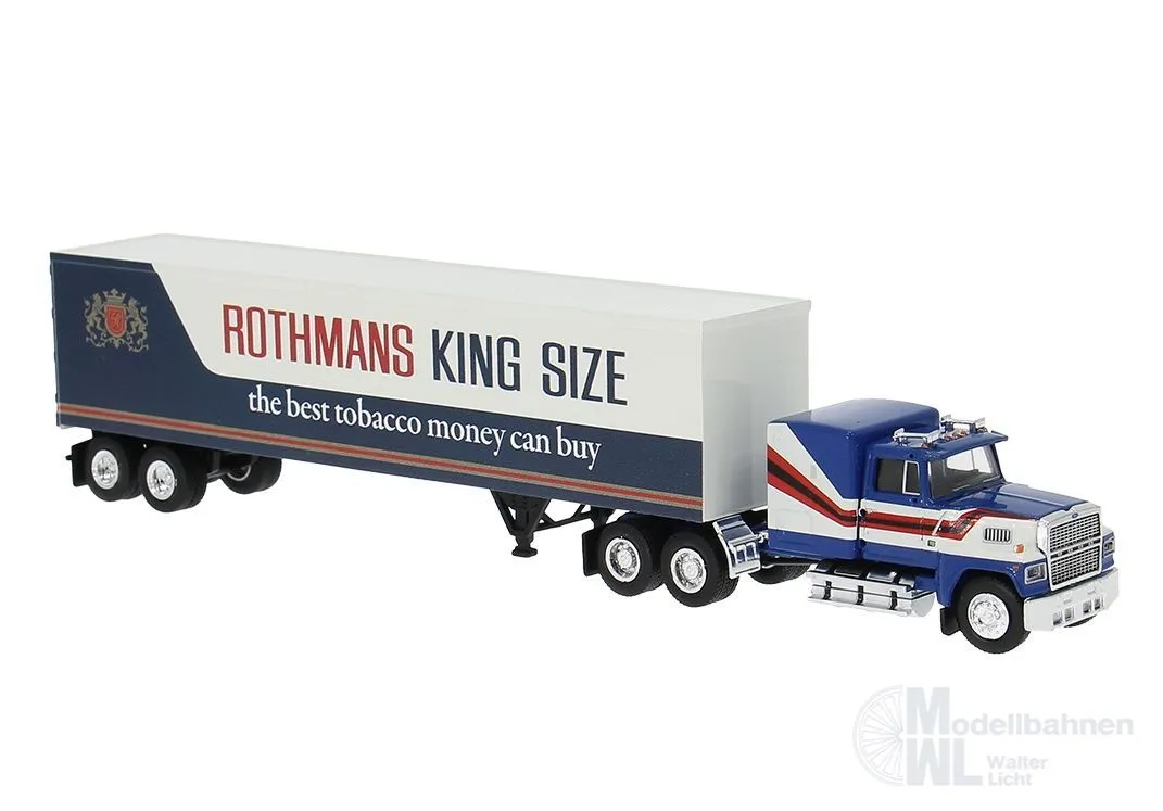 Brekina 85882 - Ford LTL 9000 Koffersattelzug Rothmans H0 1:87