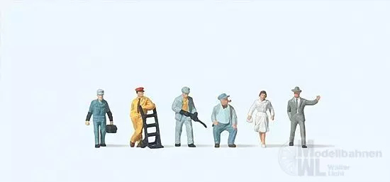 Preiser 79201 - US Bahnpersonal und Reisende N 1:160