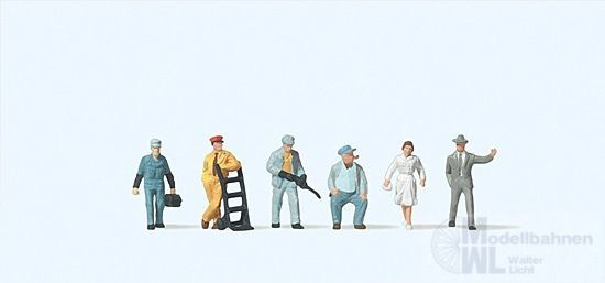 Preiser 79201 - US Bahnpersonal und Reisende N 1:160