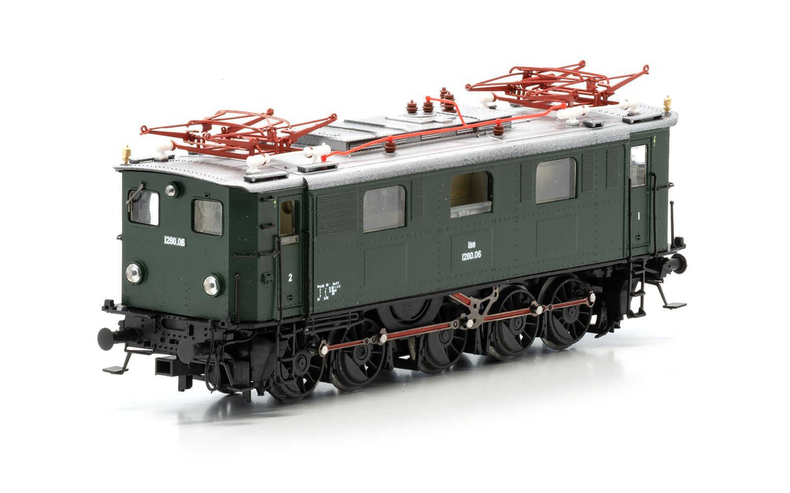 Jägerndorfer Modellbahn 12502 - E-Lok Rh 1280.19 ÖBB Ep.III grün H0/WS Sound