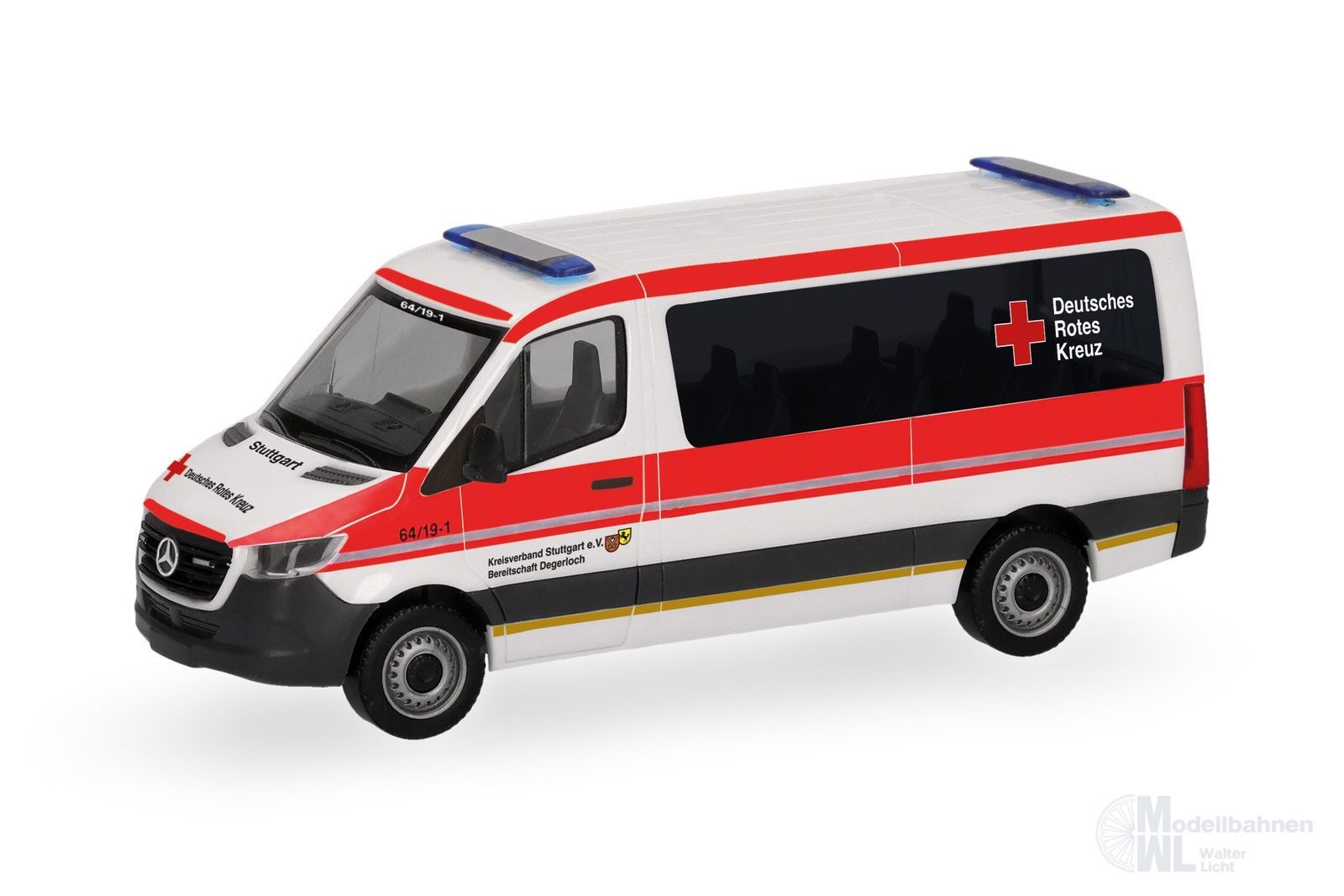 Herpa 099929 - Mercedes-Benz Sprinter 18 Bus DRK Stuttgart H0 1:87