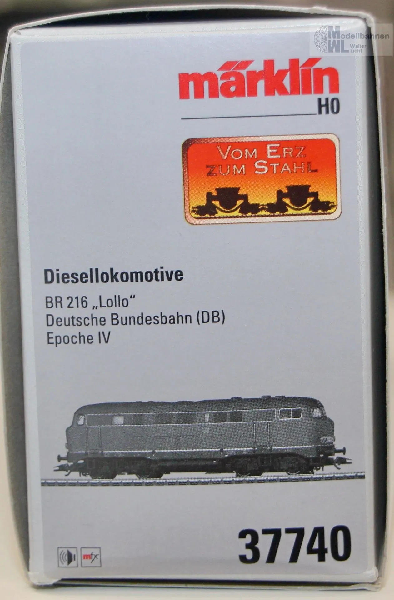 Märklin 37740 - MÄRKLIN - Diesellok BR 216 Lollo DB Ep.IV H0/WS Sound mfx
