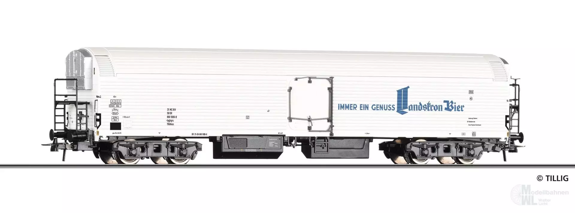 Tillig 77083 - Maschinenkühlwagen DR Ep.IV Landskron Brau-Manufaktur H0/GL