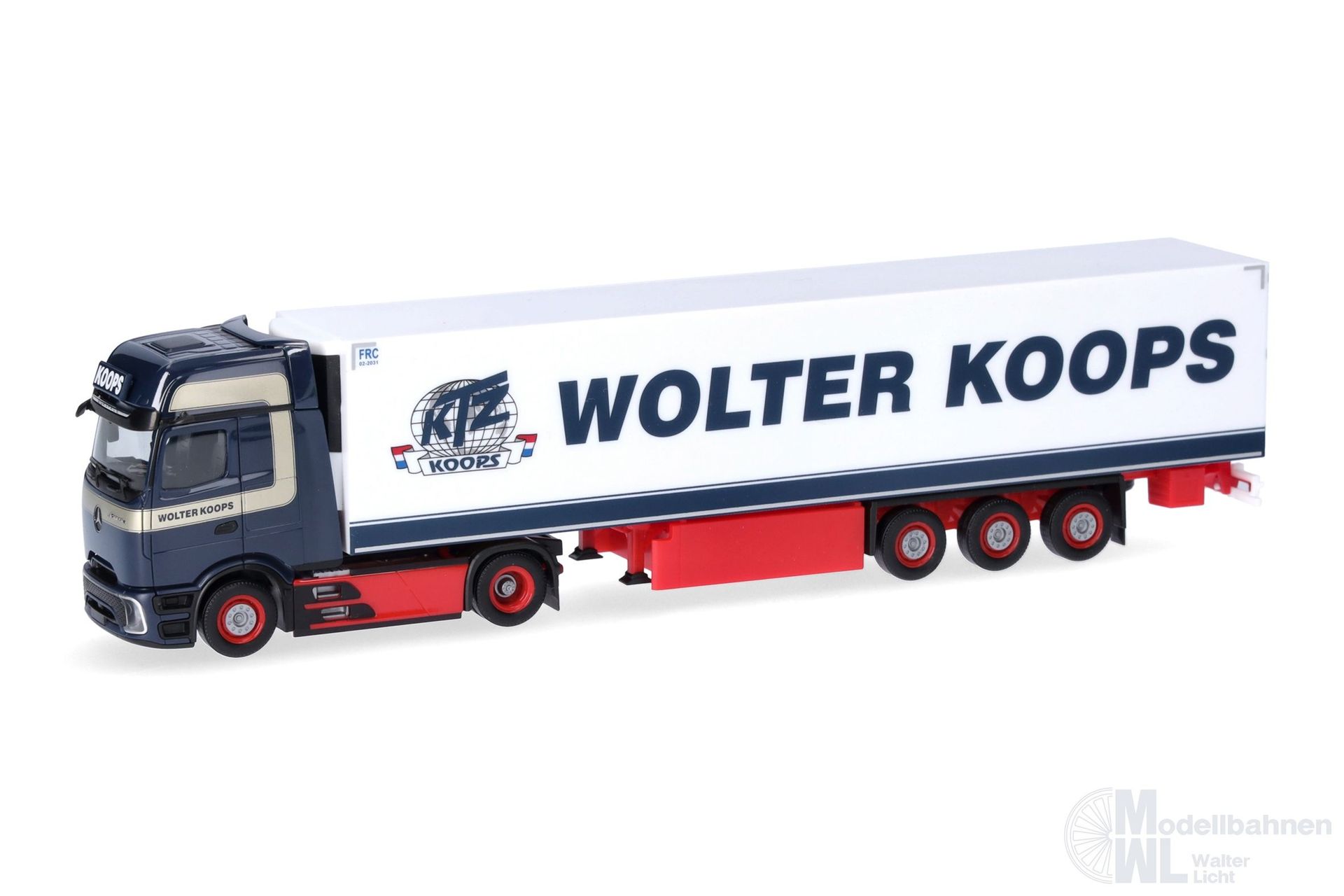 Herpa 319966 - Mercedes-Benz Actros L ProCabin Kühlkoffer-Sattelzug Wolter Koops H0 1:87