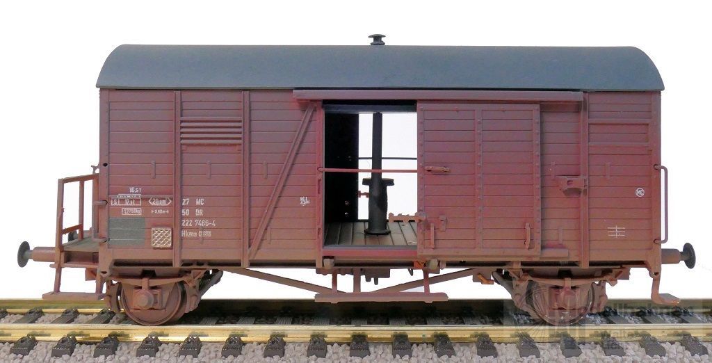 Exact Train 22047 - Güterwagen gedeckt DR Ep.IV Opplen Hkms gealtert H0/GL