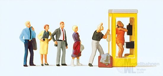 Preiser 10523 - Wartende an Telefonzelle H0 1:87
