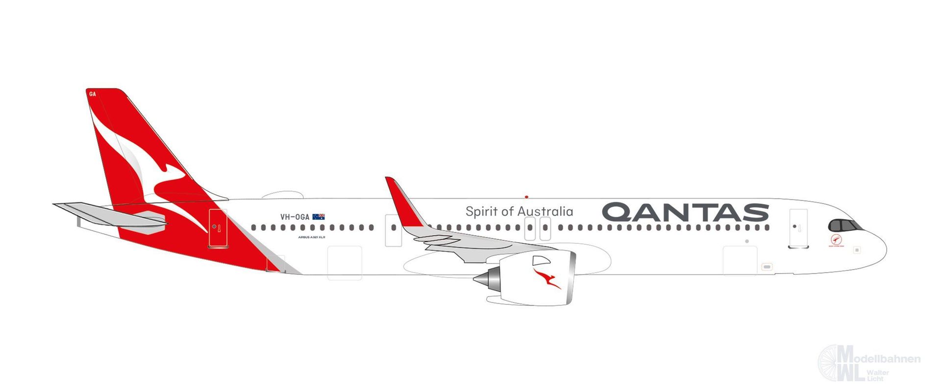 Herpa 538497 - Airbus A321XLR Qantas Great Ocean Road H0 1:500