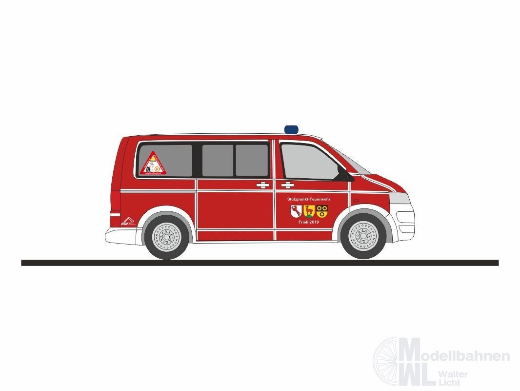 Rietze 53469 - Volkswagen T5 ´10 Stützpunktfeuerwehr Frick (CH) H0 1:87