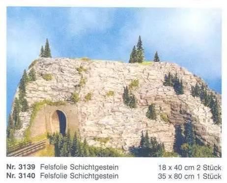 Heki 3140 - Felsfolie 80 x 35 cm 1 Stück Schichtgestein H0/TT/N/Z