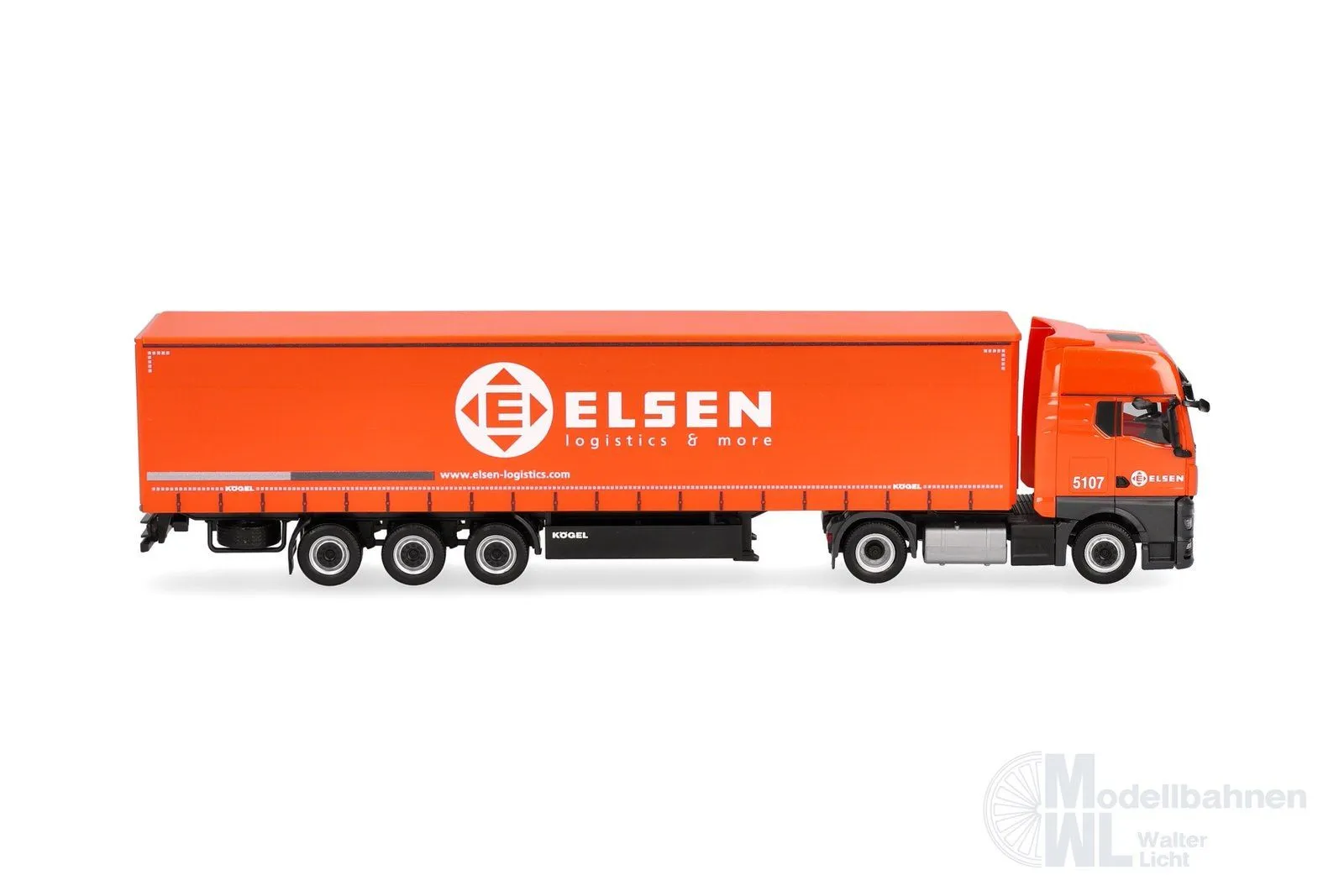 Herpa 321150 - MAN TGX GX Gardinenplanen-Sattelzug Elsen H0 1:87
