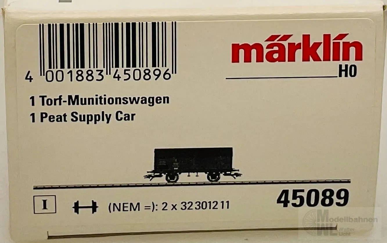 Märklin 45089 - MÄRKLIN - Torf-Munitionswagen K.Bay.Sts.B. Ep.I H0/WS