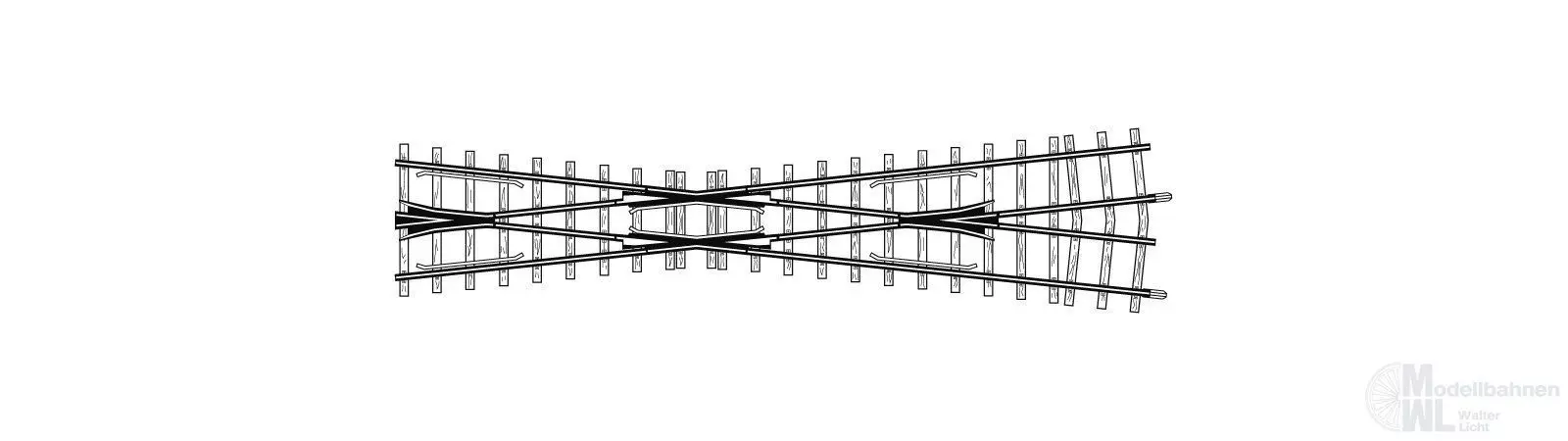 Bemo 4219000 - Kreuzung 12° 182 mm gekürzt H0m