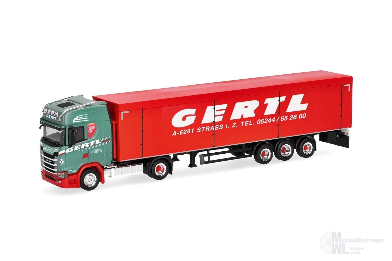Herpa 322232 - Scania CS 20 HD Schubboden-Sattelzug Gertl H0 1:87