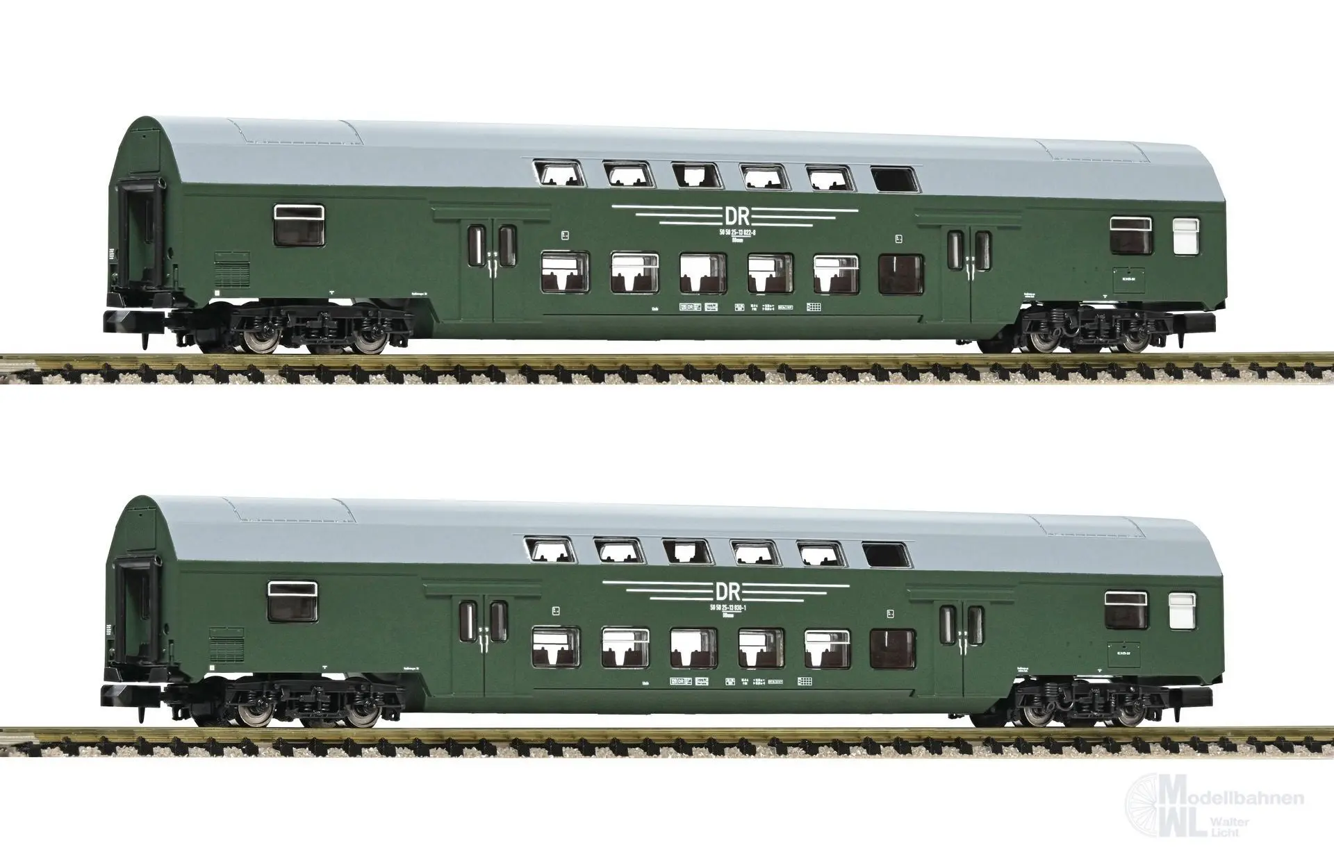 Fleischmann 6260042 - Doppelstockwagen Set DR Ep.IV 2.tlg. N 1:160