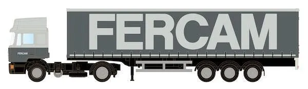 Lemke Minis 4070 - MAN F90 Gardinenplanen-Sattelzug FERCAM (IT) N 1:160