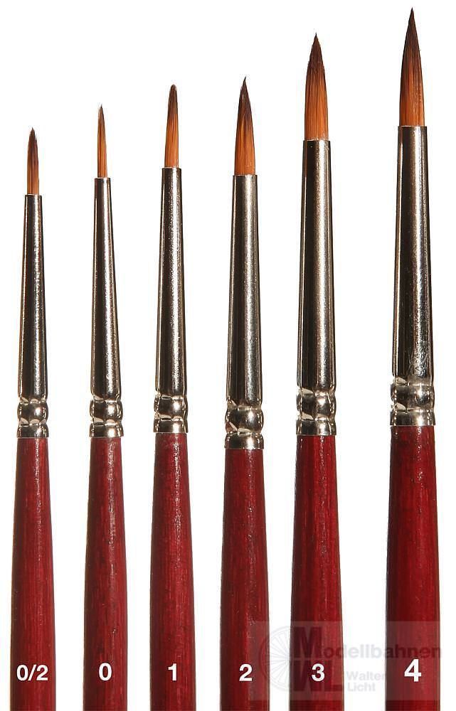 Faller 172110 - Pinsel-Set, Rundpinsel mit brauner Spitze