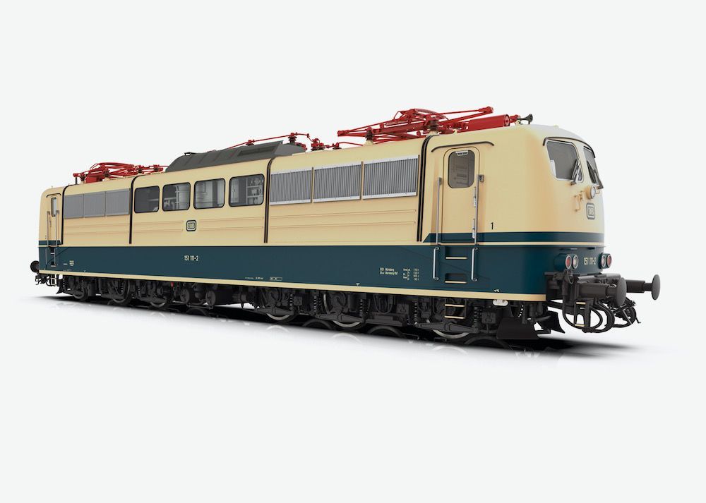 Märklin 55252 - E-Lok BR 151 111-2 DB Ep.IV ozeanblau/beige Spur 1