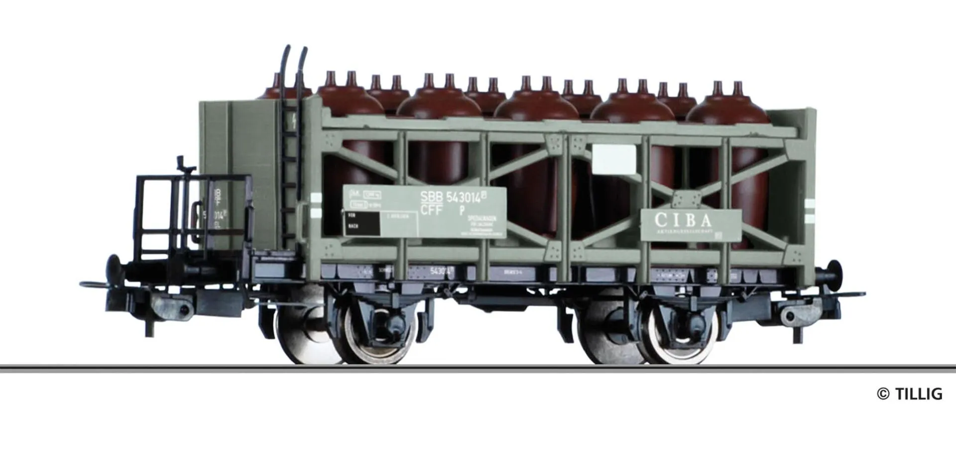 Tillig 76789 - Säuretopfwagen SBB Ep.III CIBA AG H0/GL
