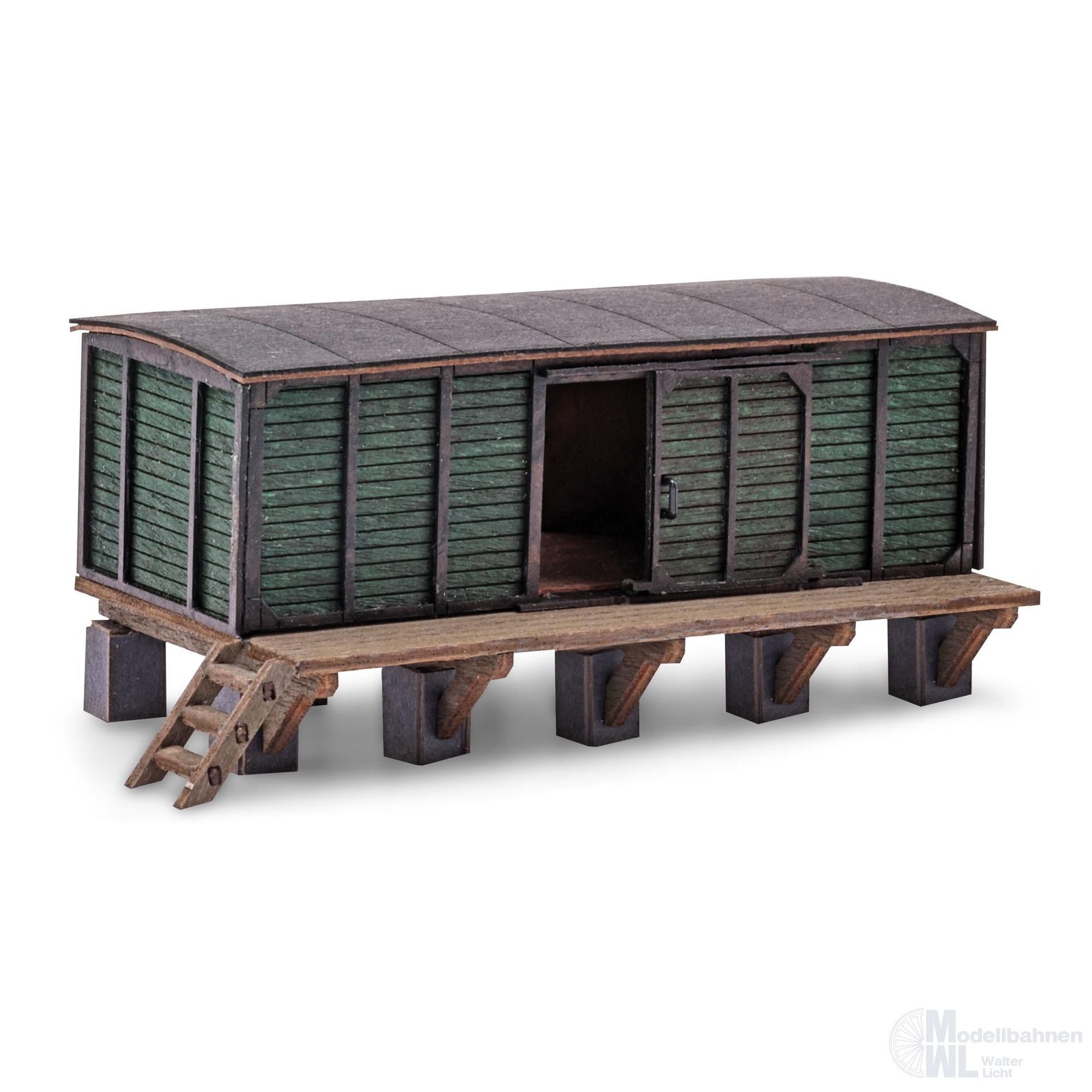 Busch 1963 - Behelfsschuppen / Rampe H0 1:87