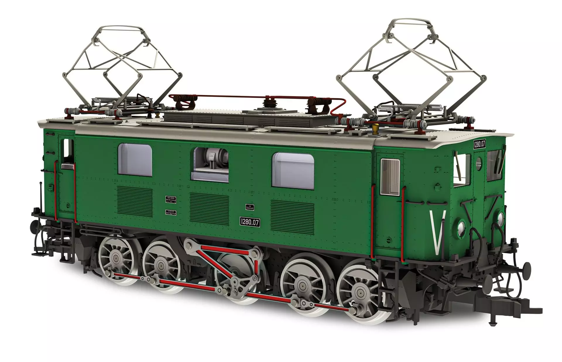 Jägerndorfer Modellbahn 12400 - E-Lok Rh 1280.07 ÖBB Ep.II grün H0/WS