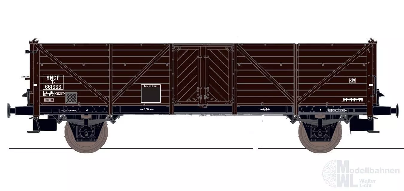 Exact Train 20341 - Güterwagen offen SNCF Ep.III Klagenfurt H0/GL