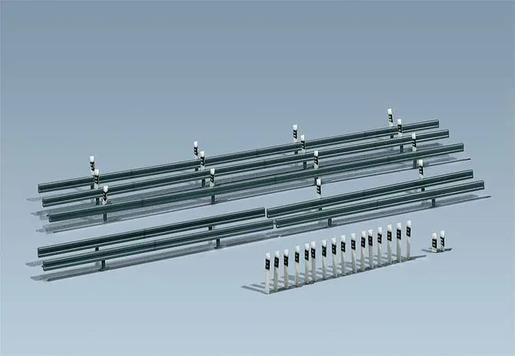 Faller 180535 - Leitplanken und 32 Begrenzungspfosten H0 1:87