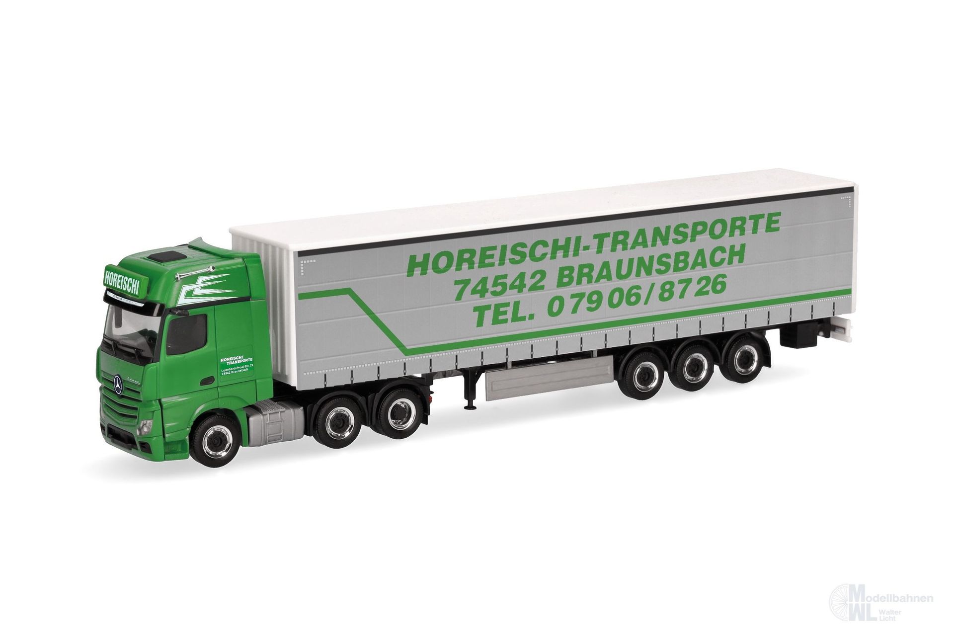 Herpa 320856 - Mercedes-Benz Actros L Giga 6x2 GardienPlanen-Sattelzug H0 1:87