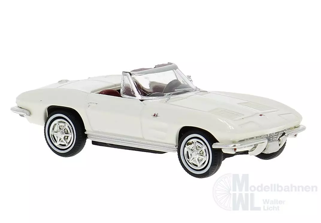 Brekina 18031 - Chevrolet Corvette C2 in weiß offen H0 1:87