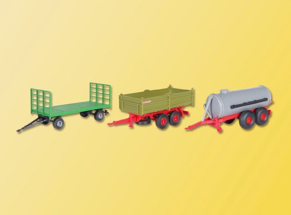 Kibri 10908 - Landwirtschaftliche Anhänger 3 Stück H0 1:87