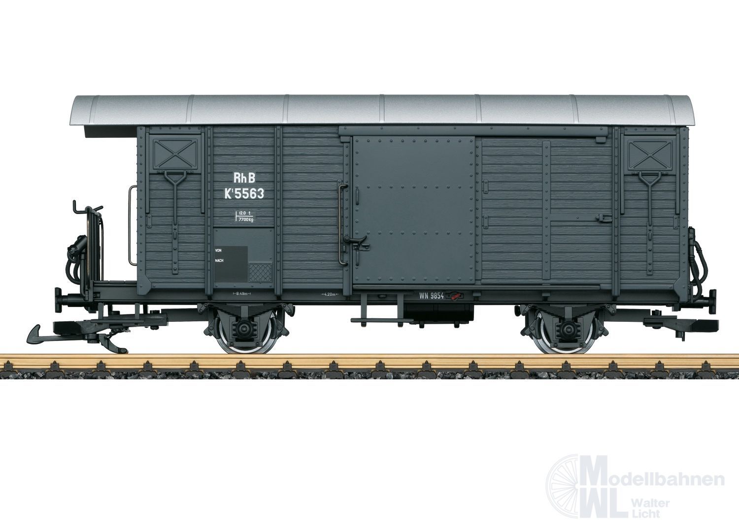 LGB 43814 - Güterwagen gedeckt RhB Ep.VI Spur G 1:22,5