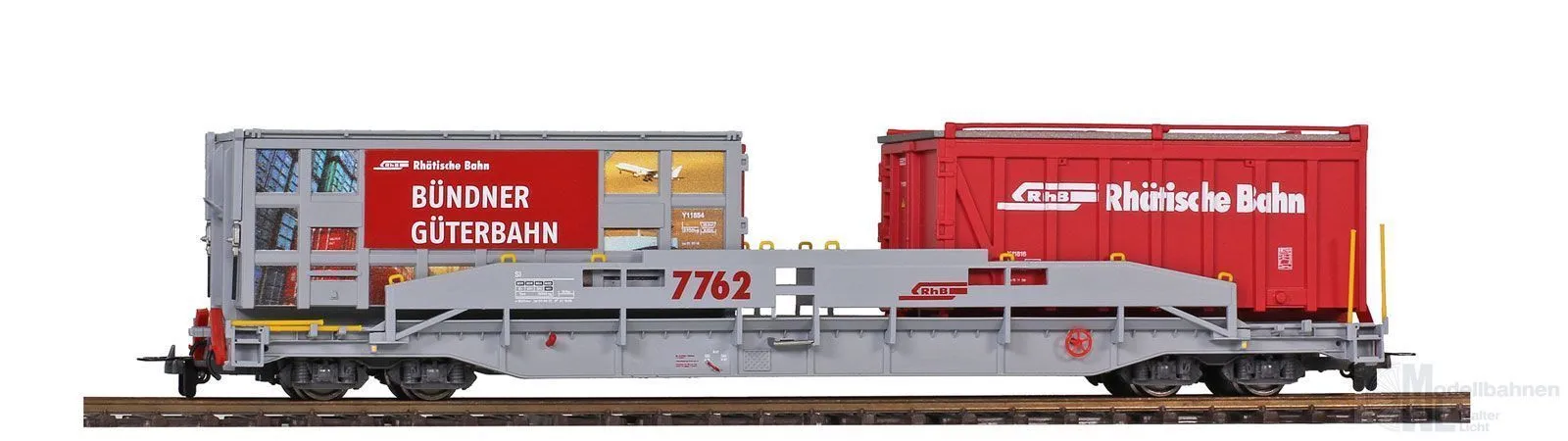 Bemo 2290122 - ACTS-Tragwagen RhB Ep.VI SI 7762 Bünder Güterbahn H0m