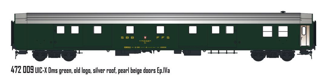LS Models 472009 - Packwagen SBB Ep.IVa Dms SBB altes Logo UIC-X  H0/GL