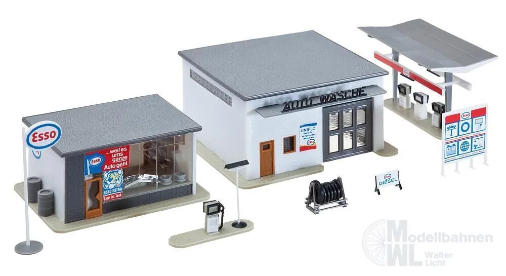Faller 191843 - Tankstelle mit Waschhalle H0 1:87