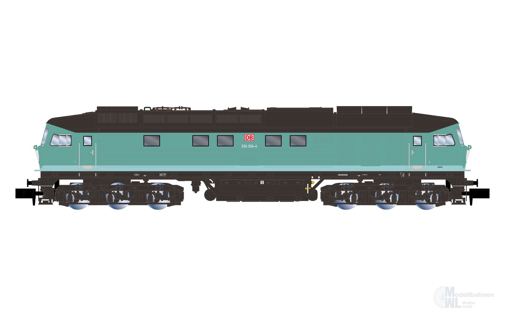 Arnold 2657S - Diesellok BR 234 304-4 DB Ep.V mintgrün N 1:160 Sound Arnold 2657S - Diesellok BR 234 304-4 DB Ep.V mintgrün N 1:160 Sound