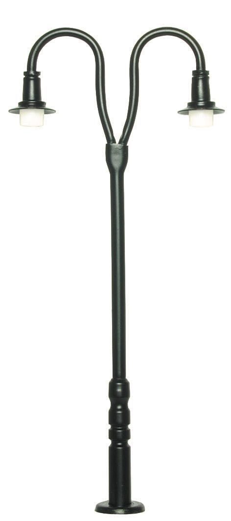 Viessmann 6041 - Bahnsteigleuchte zweiflammig, 2 LEDs warmweiß H0 1:87