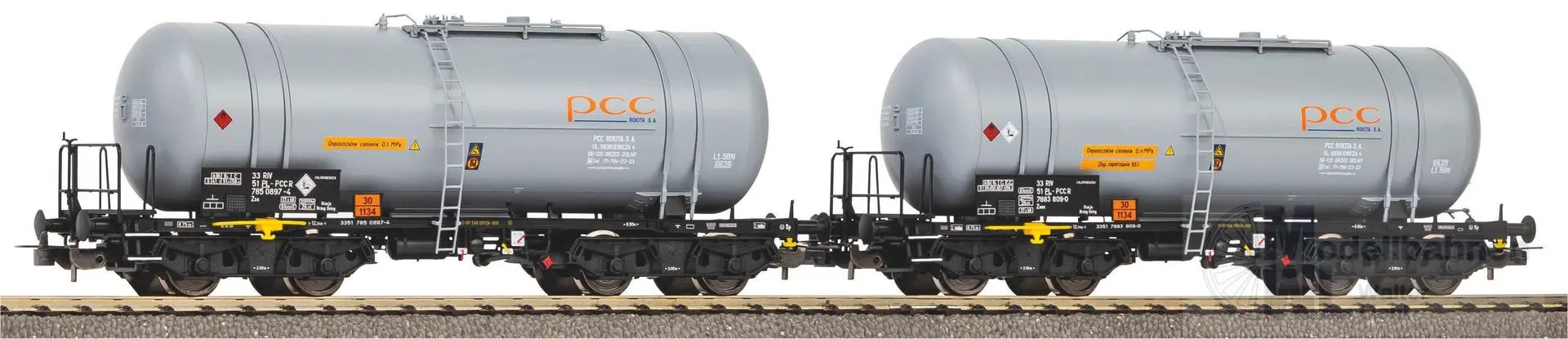 Piko 58283 - Kesselwagen Set PCC Ep.VI 2.tlg. 406Rb H0/GL